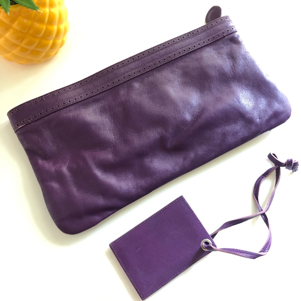 Balenciaga Purple Leather Clutch - Picture 2 of 14